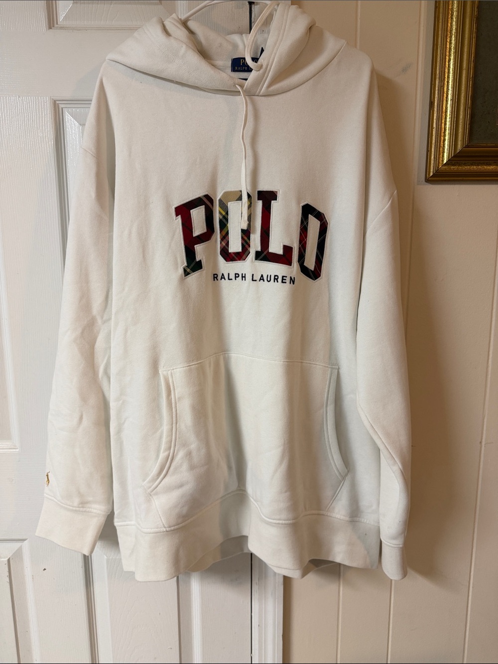 Polo by Ralph Lauren White Crewneck Hoodie with Multicolor Logo